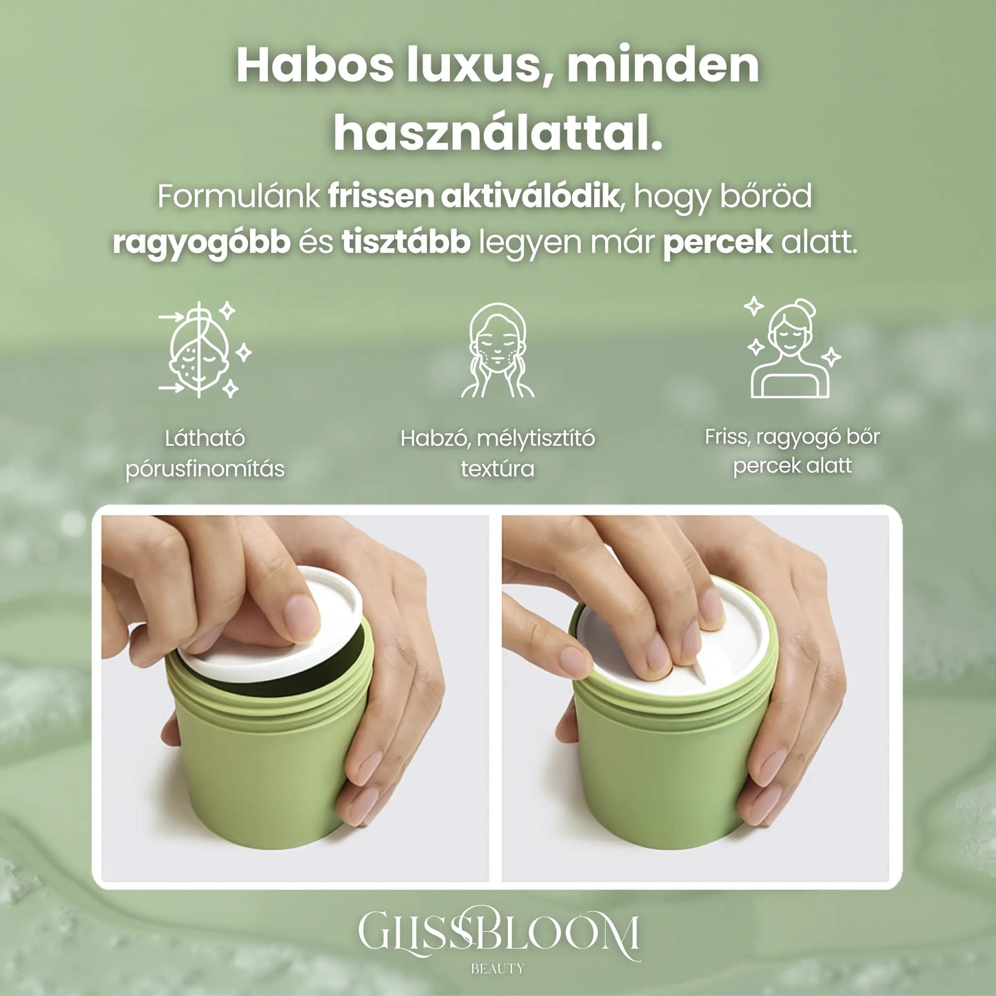 GlissBloom Buborékos mélytisztító arcmaszk