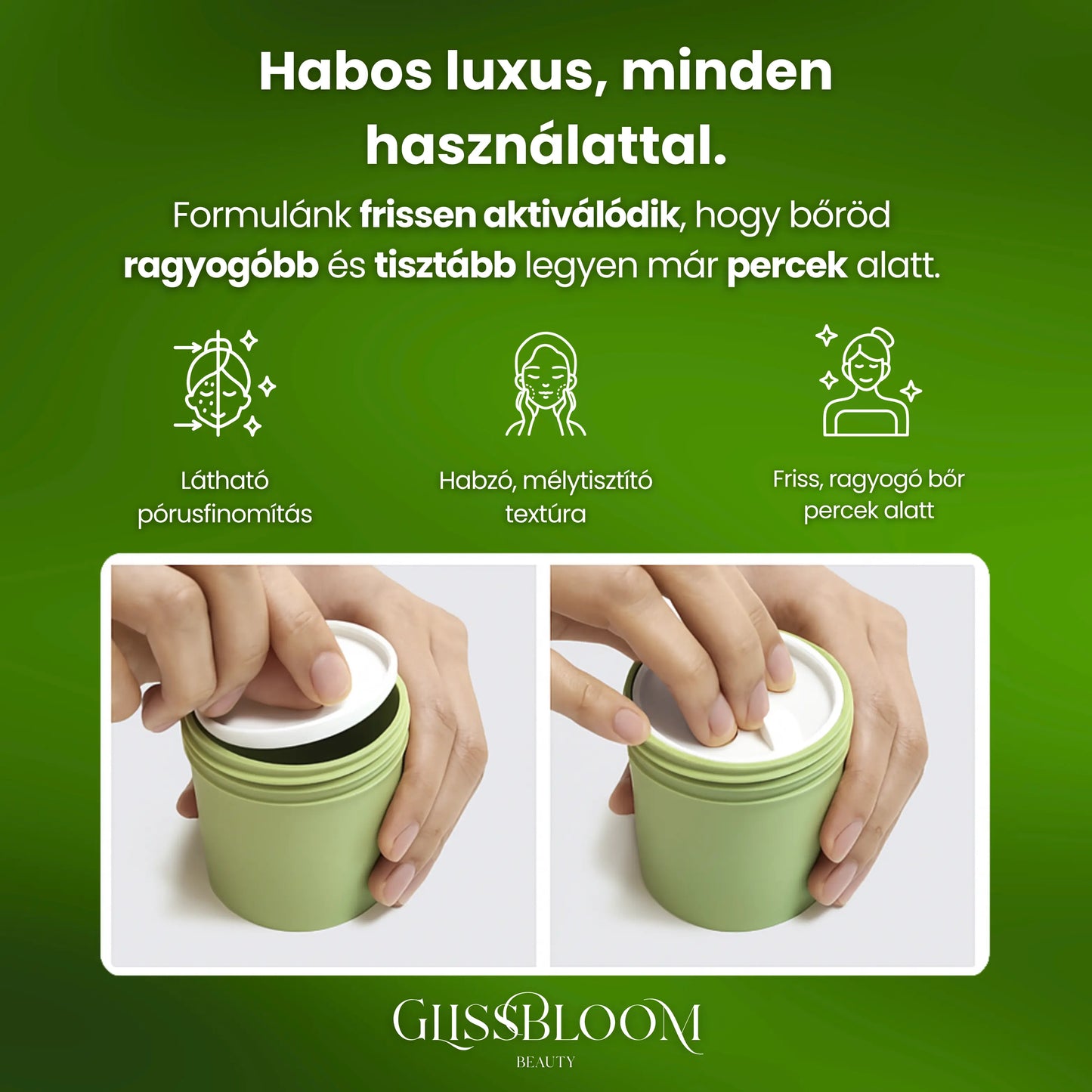 GlissBloom Buborékos mélytisztító arcmaszk
